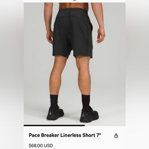 Lululemon Pace breaker short 7”